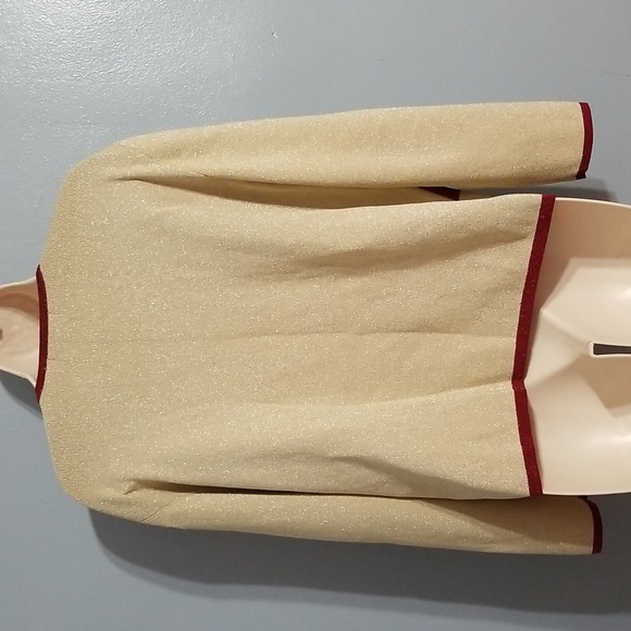 Alfred dunner XL gold &burgundy embroidered floral with gold sparkle and beading - Picture 14 of 17